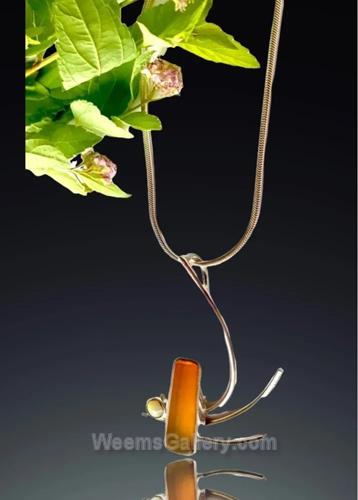 Kokopeli Oregon Opal Pendant by Doreen Garten